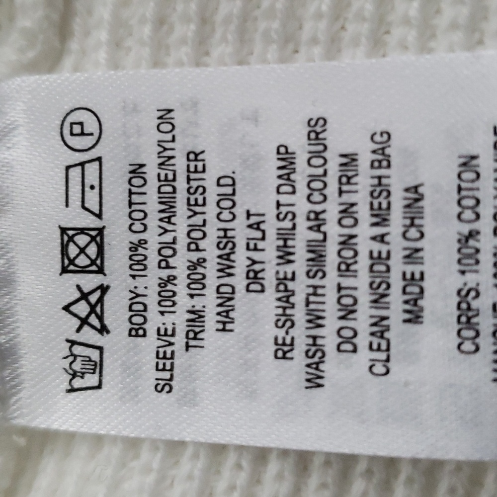 FRENCH CONNECTION Caballo Floral-Lace Sleeve Sweater ~ L - Picture 12 of 12